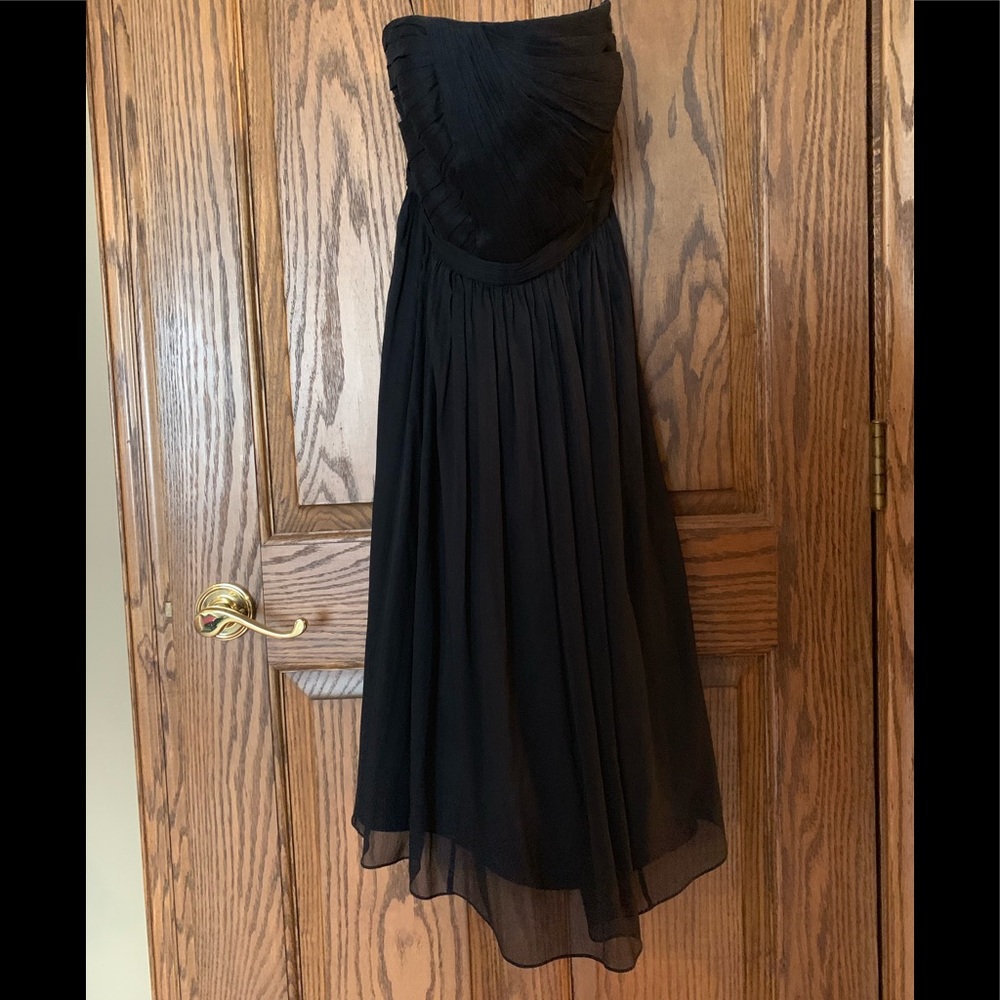 Jcrew black strapless dress